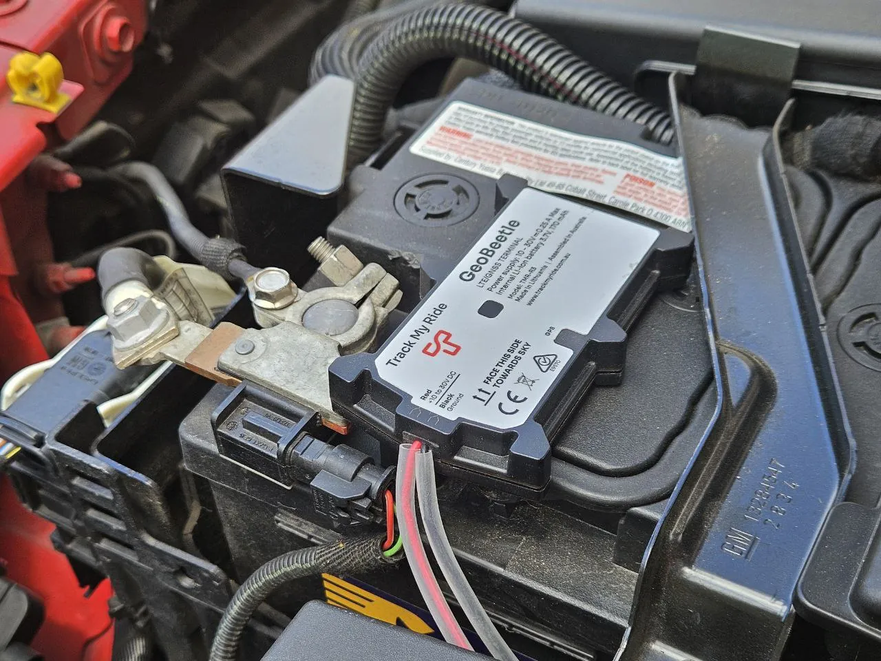 GeoBeetle on battery - angle 4